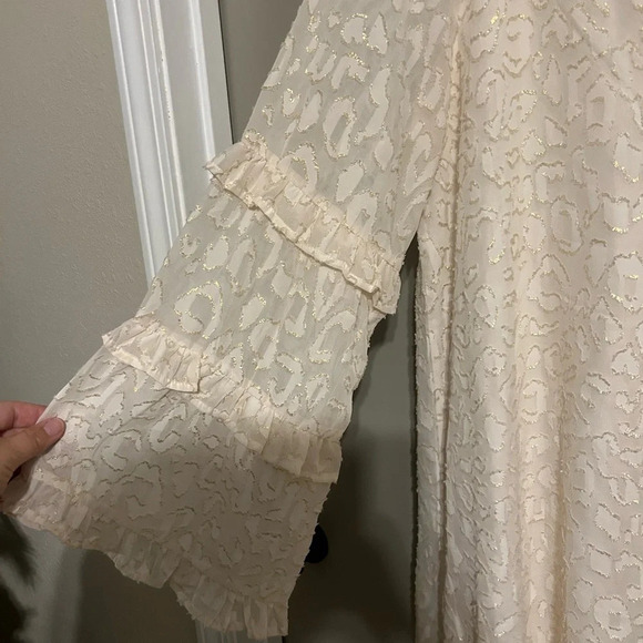 Jodifl white and gold cheetah print dress size medium - Picture 4 of 5